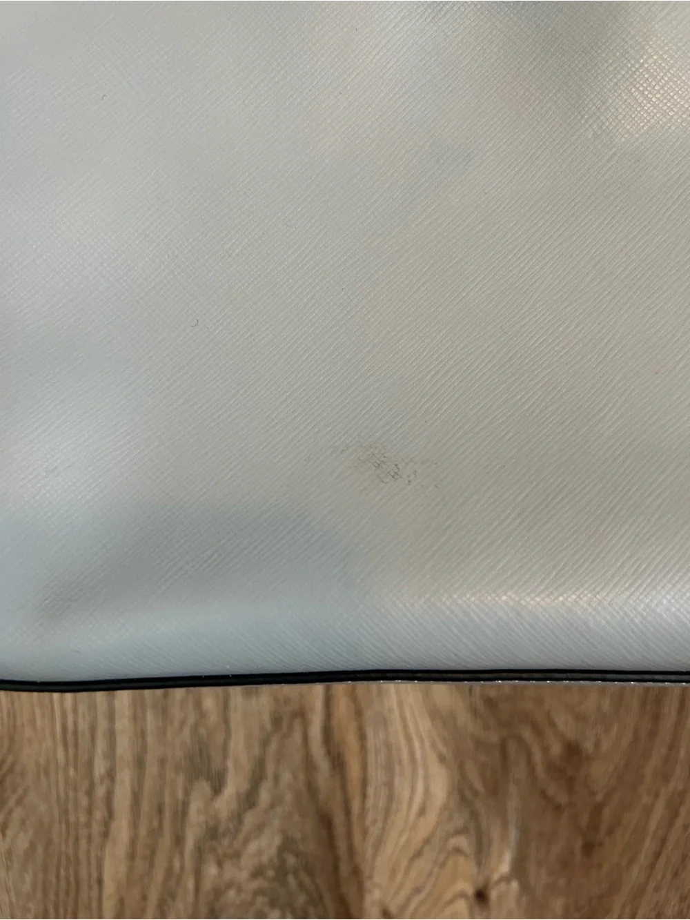 kate spade Gray, White & Black Leather Satchel